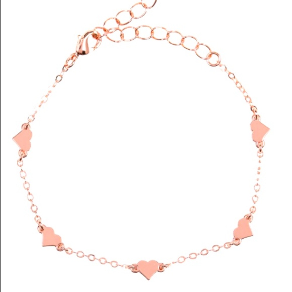 NWT TED BAKER Rose Gold Neleaha Nano Heart Charm Bracelet